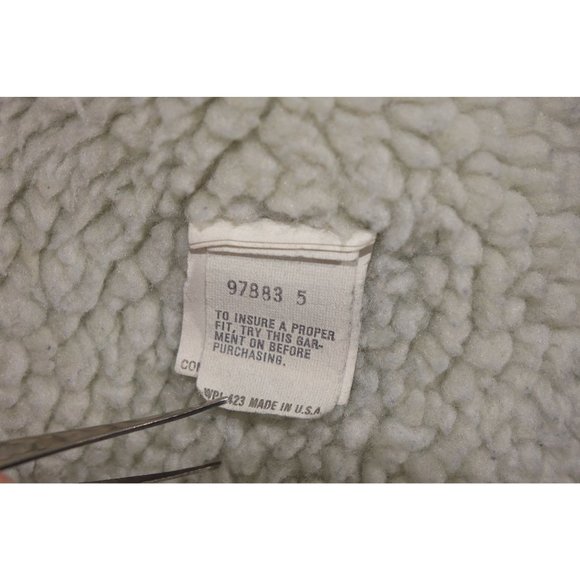 Vintage Levis Jacket Men's Size Large 44 Denim Sherpa 80s Jean Coat Warm Fleece - Picture 7 of 10